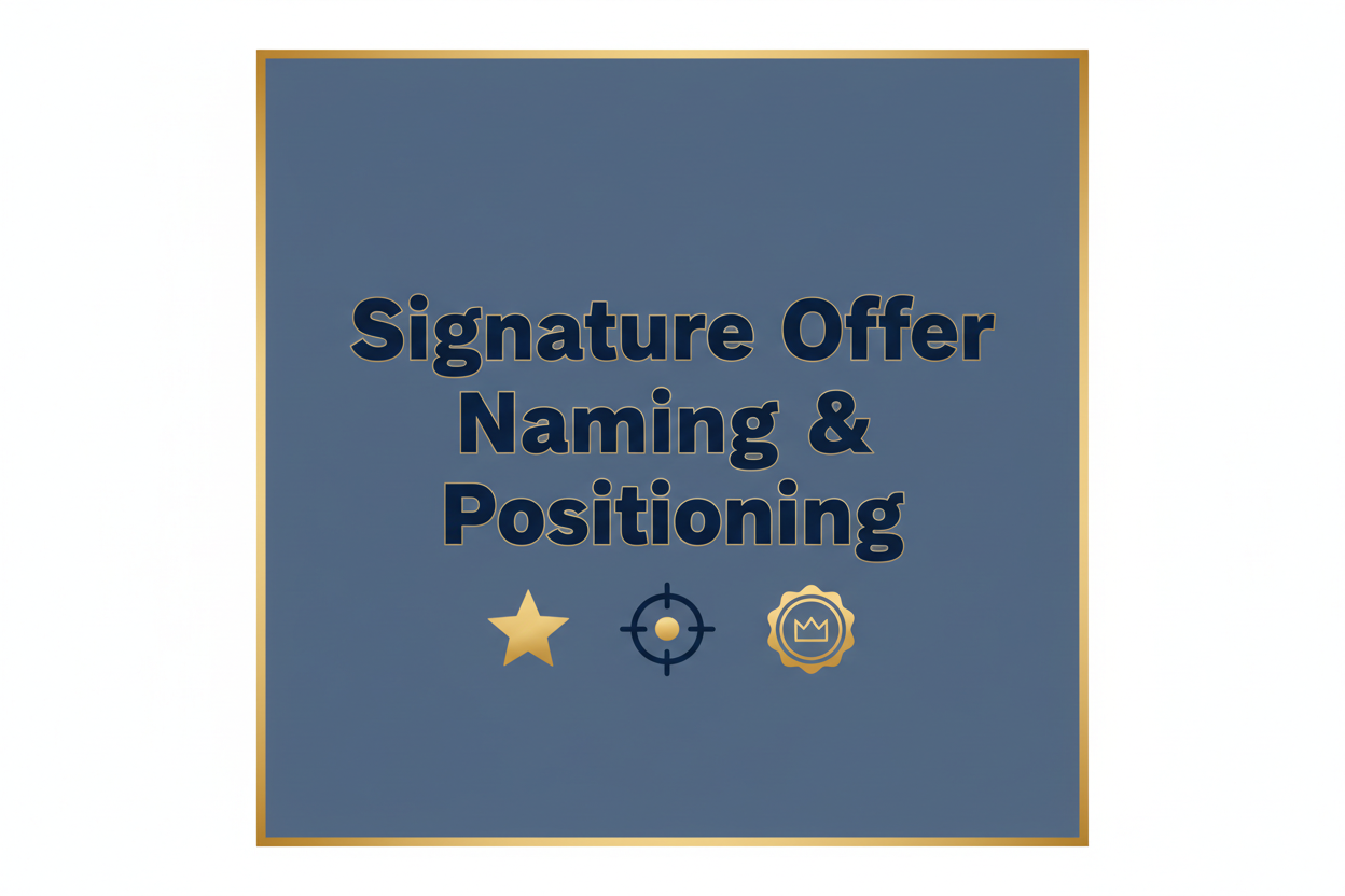 Signature Offer Naming & Positioning