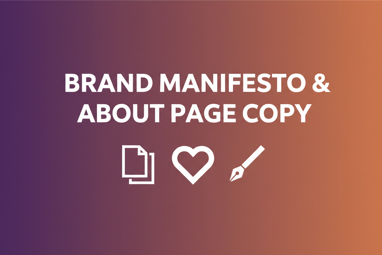 Brand Manifesto & About Page Copy