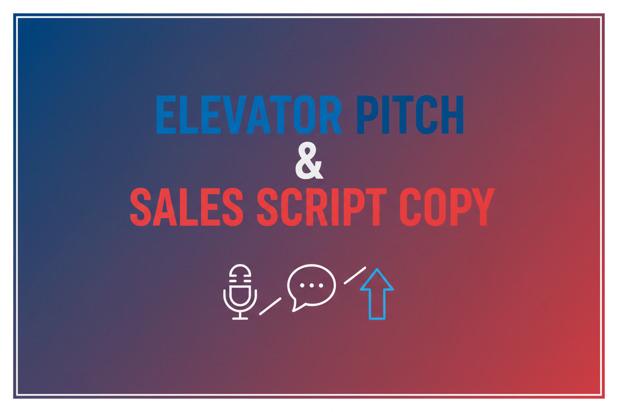 Elevator Pitch & Sales Script Copy